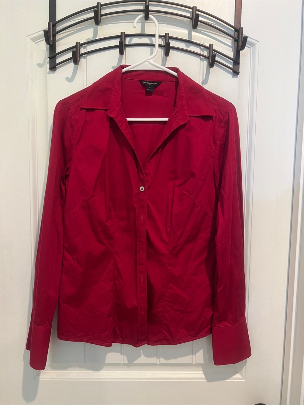 Banana Republic Red Button-Down Shirt
